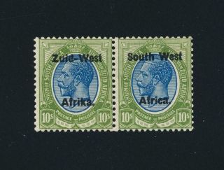 South West Africa 1923,  10sh Setting 2,  Vf Mlh Sg 14 Cat£500 (see Below)