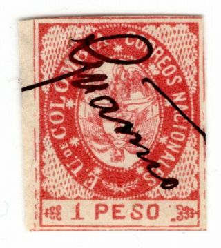 Colombia - Classic - Vii Issue - 1p Stamp - Ms " Guamo " Cancel - Sc 42 - 1865 Rrr
