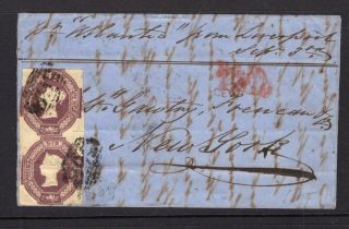 Great Britain 1854 6p Pair On Cover - - Sc 7 Cats $2000.  00,