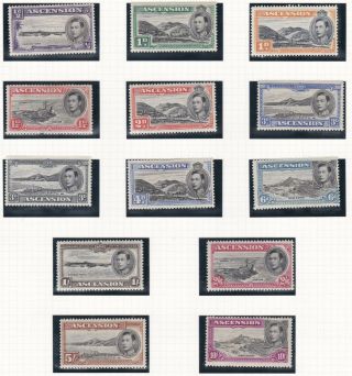 Ascension 1938 - 40 S G 38 - 47 Ist Printing Set Of 13 Mh Cat £500
