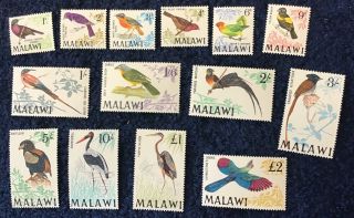 Malawi 1968 Birds Mnh Uncounted Sg 310/23 - C/v £70 In 2016