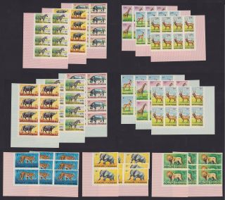 Burundi 1964 Imperforate Stamps Animals Cob 80/94 (x8) Mnh Part Of Sheet.  A5634