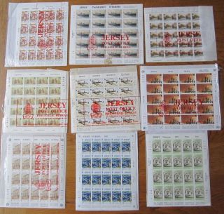 Channel Islands,  Jersey,  23 Sets All Complete Sheets,  £620.  1989 - 93