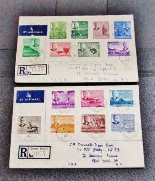 Nystamps British Mauritius Stamp Early Fdc Paid: $160