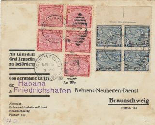 Zeppelin Panama To Germany Via Habana Air Cover 1930 Exhibition Piece