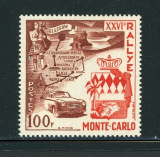 Monaco Mnh Selections: Scott 365 100fr 26th Monte Carlo Rally Cv$20,