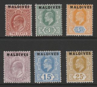 Maldive Islands 1906 Edward Vii Complete Set Sg 1 - 6.