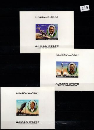 // Ajman - Mnh - Space - Spaceships - Russia - Astronauts - Deluxe