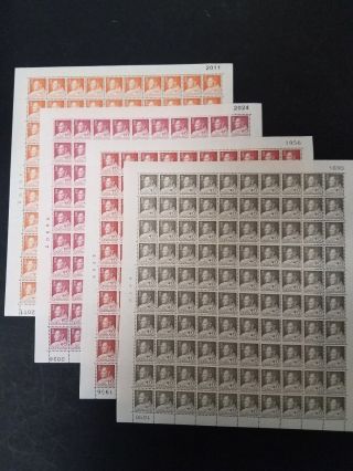 Greenland 53 - 7,  59 - 61 20re//80ore Frederick Iv,  Complete Sheets Of 100,  Nh,  Vf