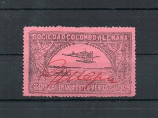 1920 Colombia Scadta Usa Stamps,  Sc Cleu1 - 2,  " G Mejia " Stamps