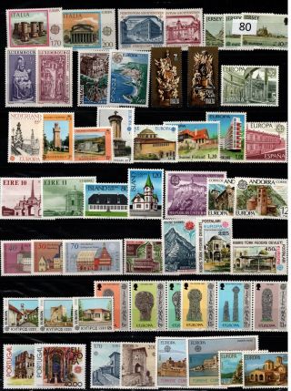 // 53 Stamps - Mnh - Europa Cept 1978 - Architecture