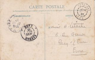 Laos postcard in 1907 from SARAVANE then BASSAC to France Indochine 2