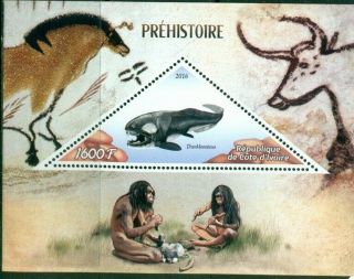 2016 Ms Prehistoric Man Dunkleosteus Cave Paintings Art 400160