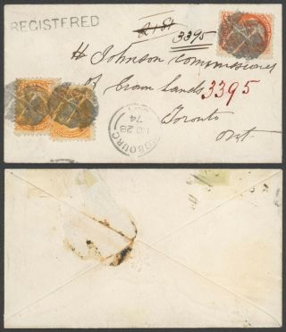 Canada 1874 - Registered Cover To Toronto 28403/14