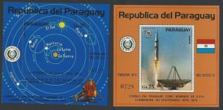 Paraguay 1974 Upu Centenary S/sheets X 2 Mnh