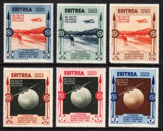 Eritrea — Scott C1 - C6 — Naples 2nd Colonial Art Exposition — Mh — Scv $28.  50