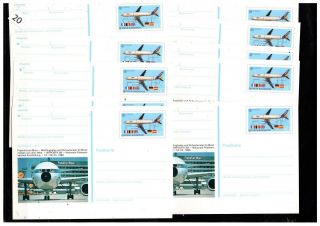 == 10x Germany 1988 - Postcards - Europa Cept - Airplanes