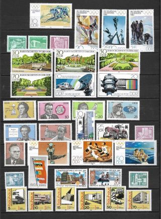 East - Germany/gdr/ddr: All Stamps Of 1980 In A Year Set Complete,  Mnh