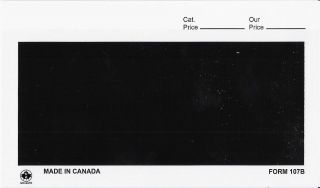 1000 Unitrade Form 107b Dealer Window Display Cards,  Black (retail $82.  50)