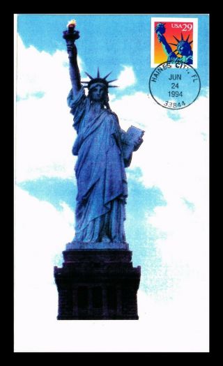 Us Cover Statue Of Liberty 29c All Over Fdc Hand Made