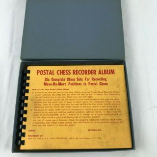 Postal Chess Recorder Album Vintage Moving Pieces