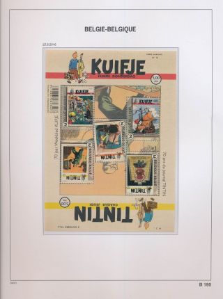 Xb68988 Belgium 2016 Tintin Kuifje Hergé Good Sheet Mnh Fv 9,  5 Eur