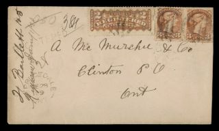 Dr Who 1889 Canada Sprucedale Fancy Cancel Registered To Clinton E56253