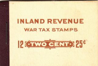 Canada Revenue Stamp Booklet Complete Fwt8d
