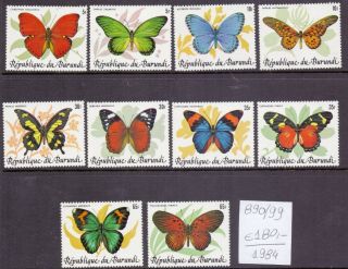 Republic Of Burundi 1984.  Stamp.  Yt 890/899.  €180.  00