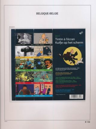 Xb68866 Belgium 2011 Tintin Kuifje Hergé Good Sheet Mnh Fv 9,  5 Eur