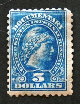 Rnv527 Scott R220,  $5 Documentary Stamp,  Mng,  Cv$105,  C1914,  S&h