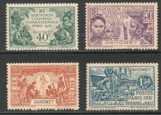 Dahomey 97 - 100 Vf Lh 1931 40c To 1.  50fr International Colonial Exposition