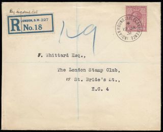 Sg426a 1931 6d.  On Registered Envelope From Indian Round Table Conference To.