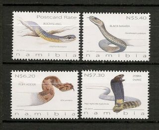 Namibia 2014 Wildlife Fauna Animals Tiere Dieren Reptile Snakes Compl.  Set Mnh