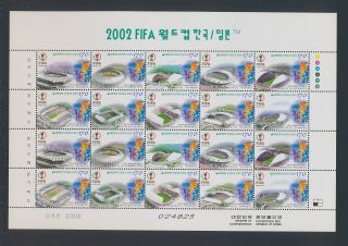 Xb68057 Korea 2002 Football Cup Soccer Xxl Sheet Mnh