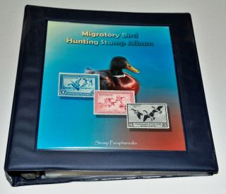 Migratory Bird Hunting Stamp Album With Stamps Rw1 - Rw82a.