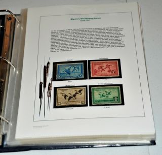 Migratory Bird Hunting Stamp Album with stamps RW1 - Rw82A. 2