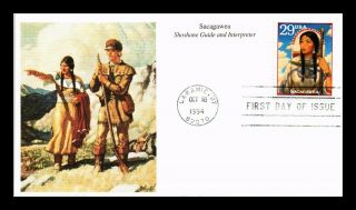 Dr Jim Stamps Us Sacagawea Legends Of The West First Day Cover Mystic
