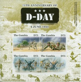 Gambia 2019 Mnh Wwii Ww2 D - Day 75th Anniv 4v M/s Military & War Stamps