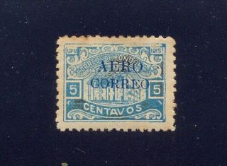 Honduras = Scott C2.  Air Mail Of 1925 With Philatelic Foundation Certificate