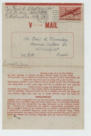 Mr Fancy Cancel Ww Ii V - Mail Apo 698 Algeria 1945 2628