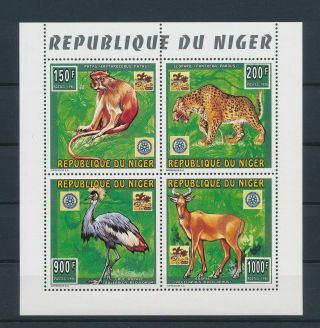 Lk58672 Niger 1996 Animals Fauna Flora Wildlife Good Sheet Mnh
