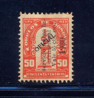 Honduras = Scott C35a Of 1930 With 55 Instead Of 50 Overprint Cv$325.  00