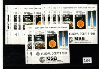 ,  12x Northern Cyprus 1991 - Mnh - Europa Cept - Space -