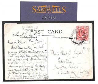 Gb Devon Plymouth Paquebot/2 1911 Cunard Card Posted On Board Lusitania Ms2378