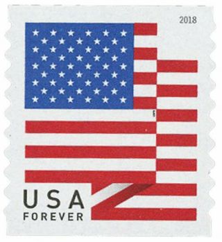 Usps Forever Stamps Us Flag 2018 - 12 Rolls Of 100 / Total Of 1,  200 Stamps