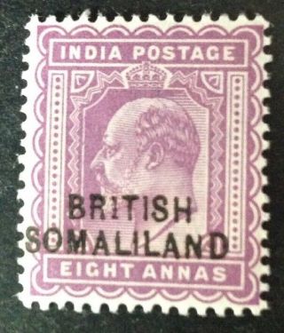Somaliland Protectorate 1903 8 Annas Br1tish High Cat Sg30a Hinged