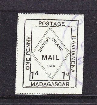 Madagascar 1895 British Inland Mail 1d Very Fine No Faults
