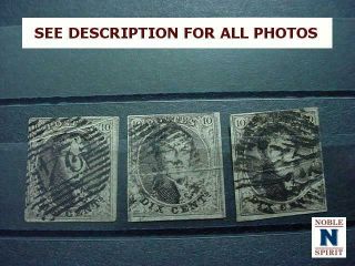 Noblespirit (gc1) Belgium 10¢ 3x Pre - Printing Paper Fold Error Selection