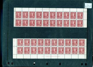 Canada 219 Plate 4 Plate Strips Of 20 Vf Nh Co261